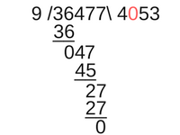 staartdeling berekening