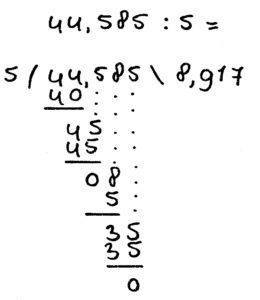 voorbeeld kommagetallen delen door hele getallen