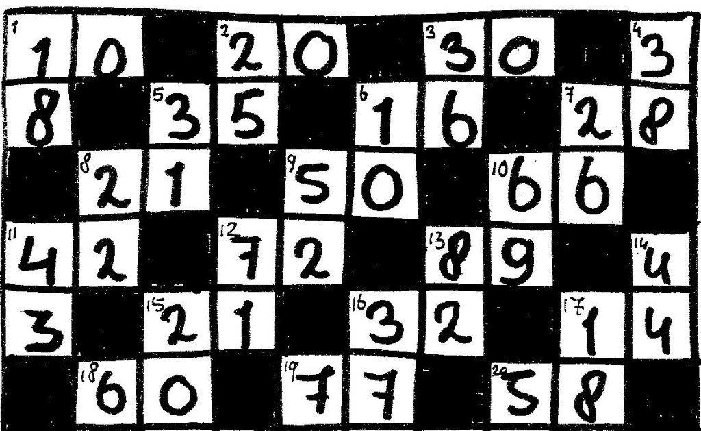 kruisgetalraadsel voorbeeld