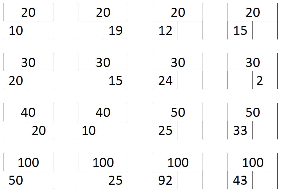 voorbeeld splitsen tot 100