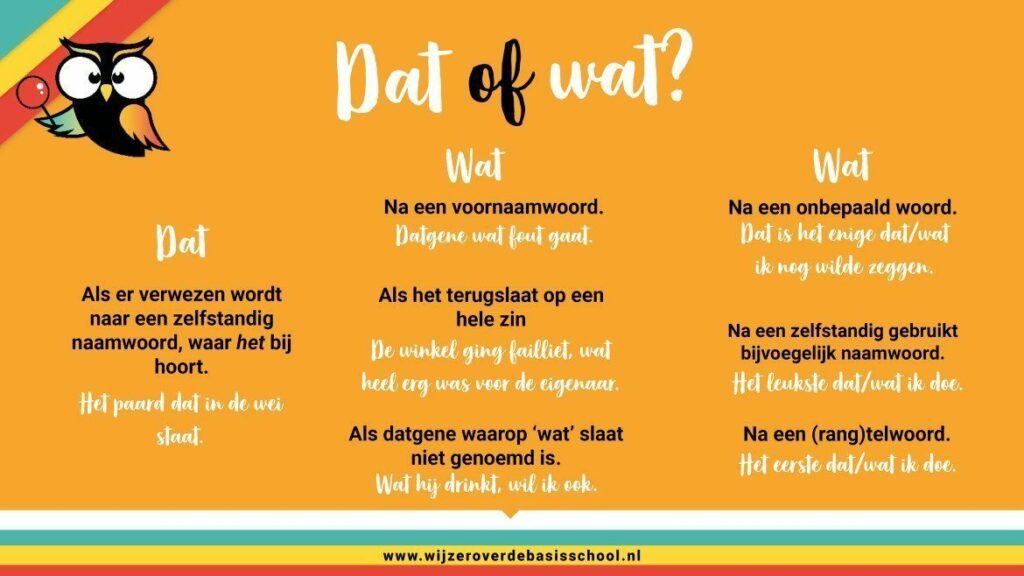 dat of wat uitleg dat of wat uitleg