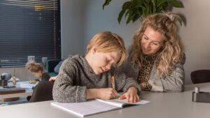 oefenboek moeder en zoon