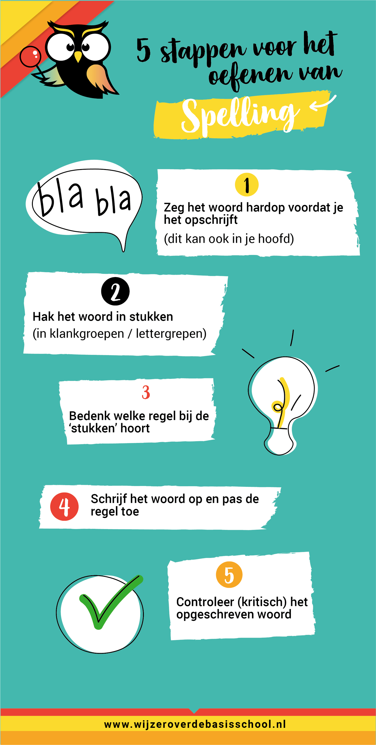 5 stappen spelling groep 6