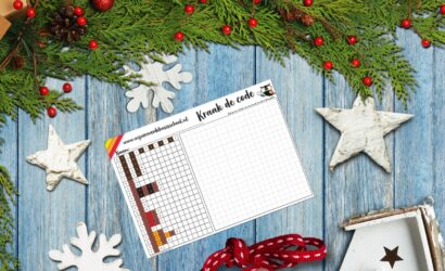 kleurplaat kerst kraak de code