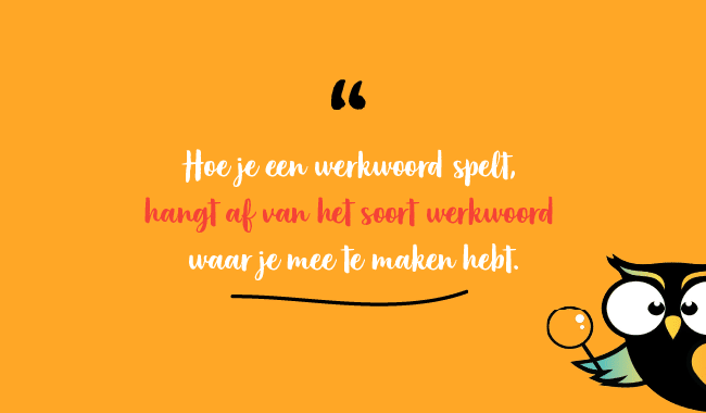 werkwoordspelling soort werkwoord