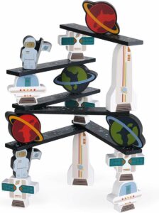 houten educatief speelgoed balans in de ruimte