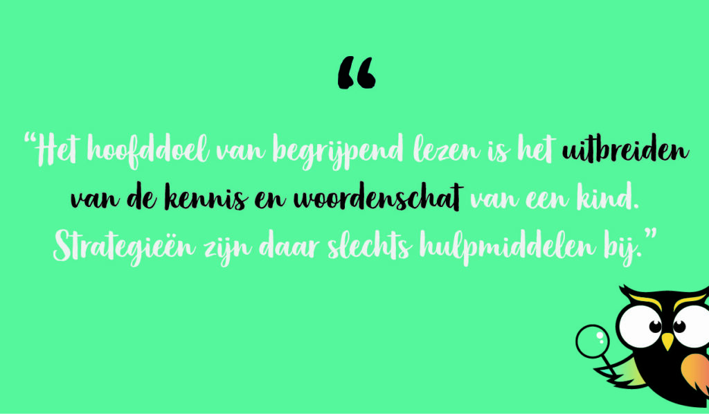 hoofddoel van begrijpend lezen