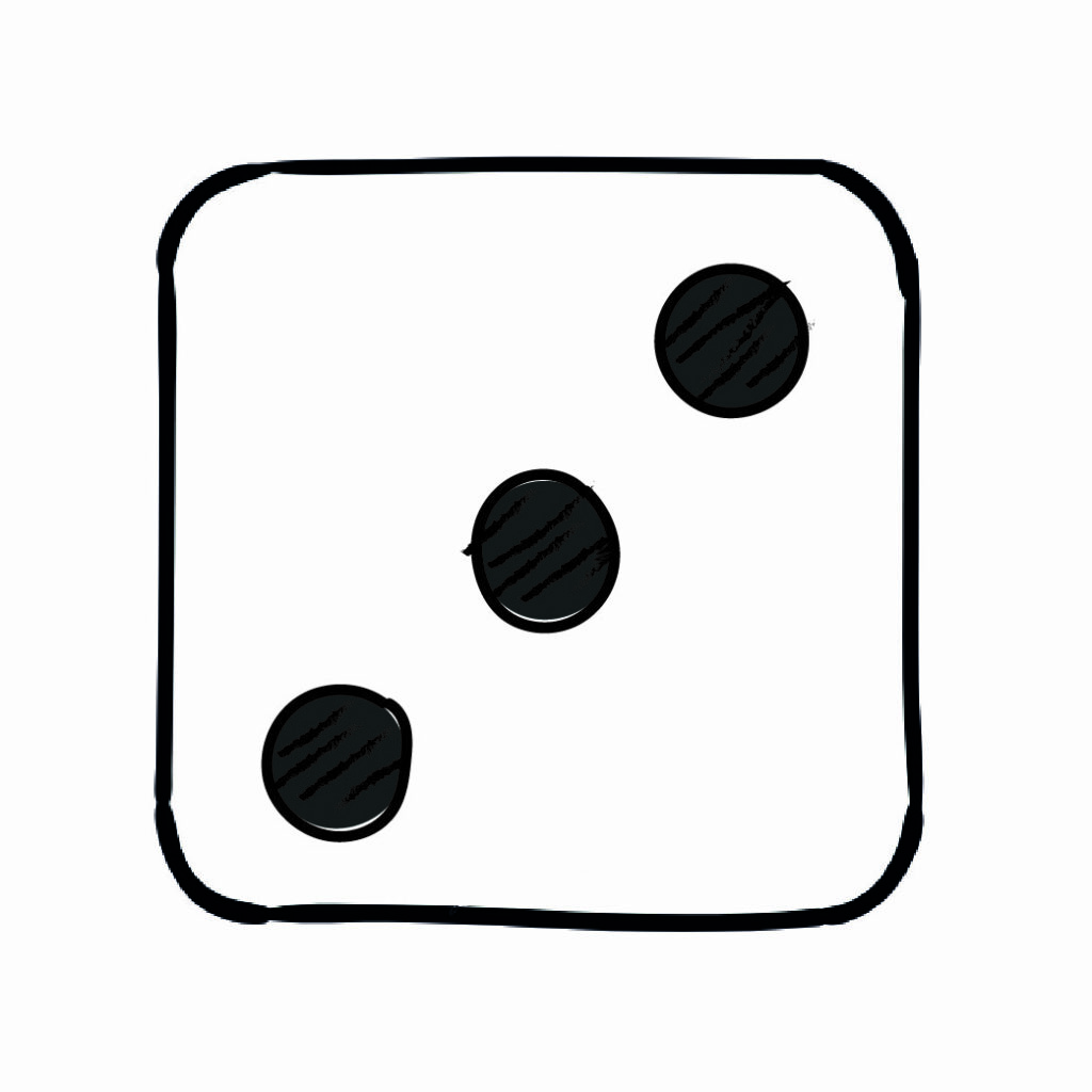 dobbelsteen drie ogen