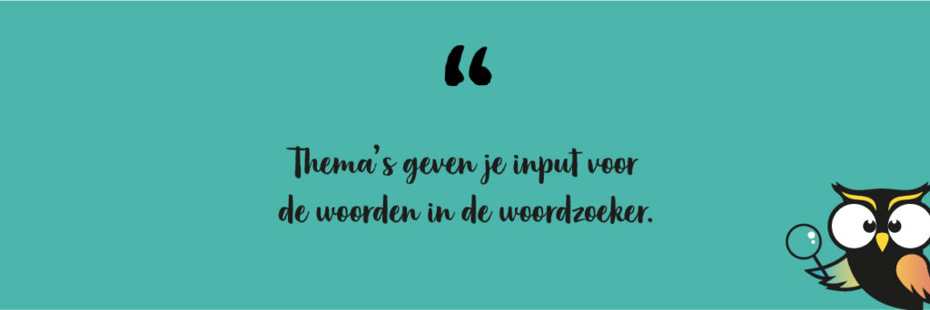 woordenzoeker groep 4 themas