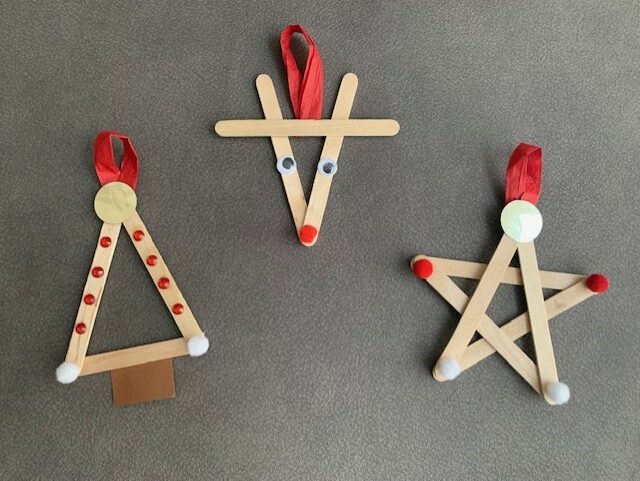 kerstknutselen ijsstokjes