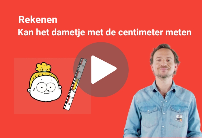 kan het dametje met de centimeter meten
