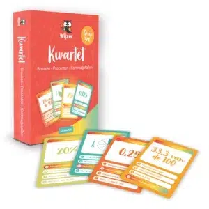 Kwartet breuken procenten kommagetallen