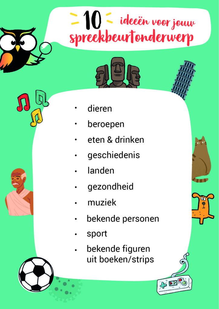 spreekbeurt onderwerpen